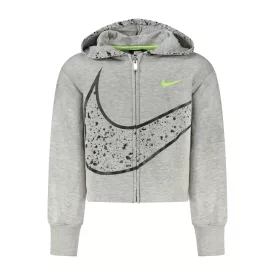 NIKE CIPZÁROS LÁNY PULÓVER, SZÜRKE