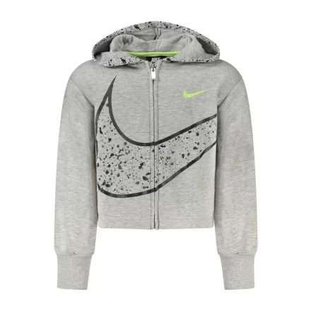 NIKE CIPZÁROS LÁNY PULÓVER, SZÜRKE