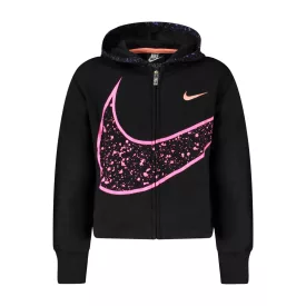 NIKE LÁNY FEKETE CIPZÁROS PULÓVER