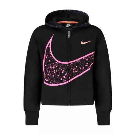 NIKE LÁNY FEKETE CIPZÁROS PULÓVER