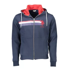 US POLO ASSN. FÉRFI KÉK CIPZÁROS PULÓVER