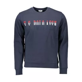 US POLO ASSN. FÉRFI KÉK CIPZÁROS PULÓVER