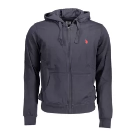US POLO ASSN. FÉRFI KÉK CIPZÁROS PULÓVER