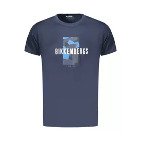 BIKKEMBERGS FÉRFI RÖVID UJJÚ PÓLÓ, KÉK