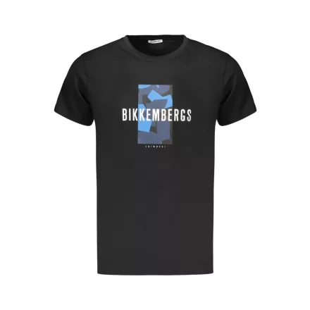 BIKKEMBERGS FÉRFI RÖVID UJJÚ PÓLÓ FEKETE