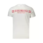 BIKKEMBERGS FÉRFI RÖVID UJJÚ PÓLÓ, FEHÉR