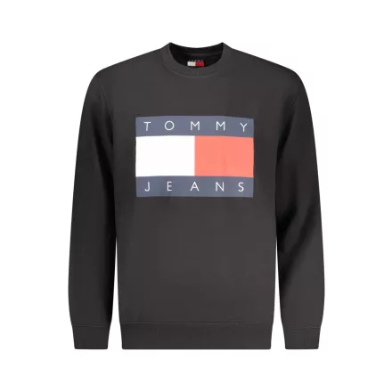 TOMMY HILFIGER FÉRFI FEKETE CIPZÁROS PULÓVER