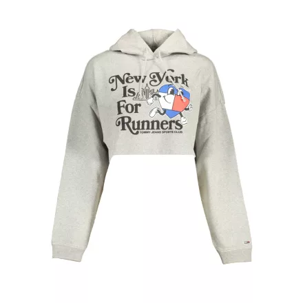 TOMMY HILFIGER PULÓPÓL CIPZZÁR NÉLKÜL, NŐI SZÜRKE