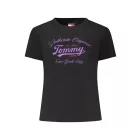 TOMMY HILFIGER NŐI RÖVID UJJÚ PÓLÓ FEKETE
