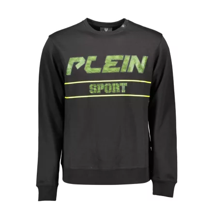 PLEIN SPORT PÓLÓ cipzár nélkül, FEKETE
