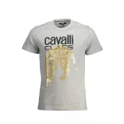 CAVALLI CLASS RÖVID UJJÚ FÉRFI PÓLÓ SZÜRKE