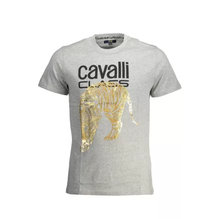 CAVALLI CLASS RÖVID UJJÚ FÉRFI PÓLÓ SZÜRKE