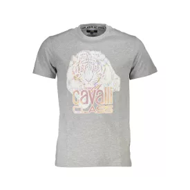 CAVALLI CLASS RÖVID UJJÚ FÉRFI PÓLÓ SZÜRKE