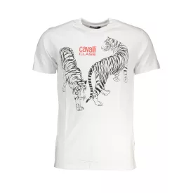 CAVALLI OSZTÁLY FÉRFI RÖVID UJJÚ PÓLÓ, FEHÉR