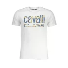 CAVALLI OSZTÁLY FÉRFI RÖVID UJJÚ PÓLÓ, FEHÉR