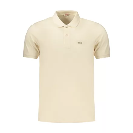 Férfi rövid ujjú puskapóló, bézs
