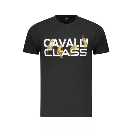 CAVALLI OSZTÁLY RÖVID UJJÚ PÓLÓ FÉRFI FEKETE