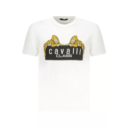 CAVALLI CLASS RÖVID UJJÚ FÉRFI PÓLÓ FEHÉR