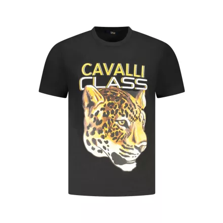CAVALLI CLASS RÖVID UJJÚ FÉRFI PÓLÓ FEKETE