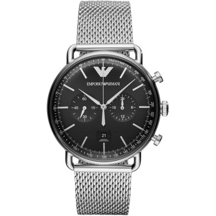 ARMANI férfi ezüst Quartz óra karóra AR11104