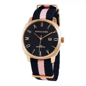   DEVOTA & LOMBA Unisex férfi női Quartz óra karóra DL8MSPBLPK3BU