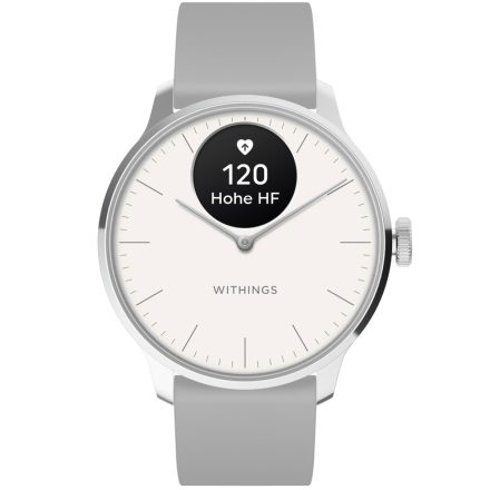Withings HWA11-modell 3-All-Int ScanWatch világos fehér 37 mm 5ATM karóra
