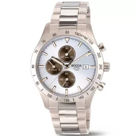   Boccia 3739-01 férfi óra karóra Titanium Kronográf Óra 40mm 10ATM karóra