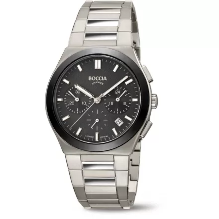 Boccia 3736-02 férfi óra karóra Titanium Kronográf Óra 39mm 5ATM  karóra