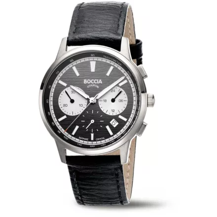 Boccia 3734-01 férfi óra karóra Titanium Kronográf Óra 40mm 5ATM  karóra