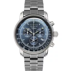   Zeppelin 7680MB-3 férfi óra karóra 100 évek Zeppelin Kronográf Óra 43mm 5ATM  karóra