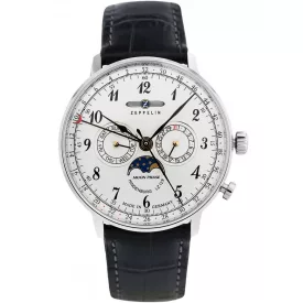   Zeppelin 7036-1 LZ 129 Hindenburg Holdfázis férfi óra karóra 40mm 3ATM karóra