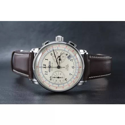Zeppelin 7614-5 LZ-126 Kronográf Óra 43mm 5ATM karóra