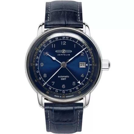 Zeppelin 7668-3 Los Angeles LZ126 automata férfi óra karóra GMT 43mm 5ATM karóra