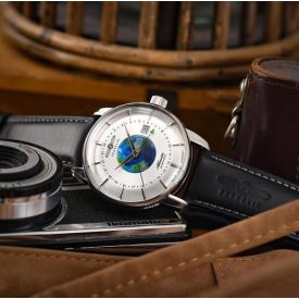   Zeppelin 8468-1 Atlantic automata férfi óra karóra GMT 43mm 5ATM karóra