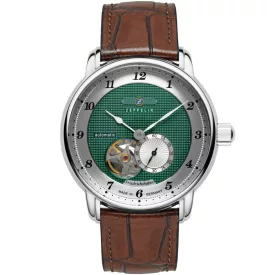   Zeppelin 8566-2 férfi óra karóra Friedrichshafen nyitott szív automata 40mm 5ATM  karóra