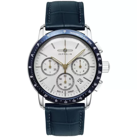 Zeppelin 8878-1 férfi óra karóra új York Kronográf Óra 43mm 5ATM  karóra
