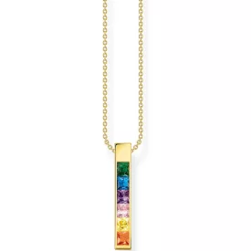   Thomas Sabo KE2113-971-7 kő Rainbow női nyaklánc ékszer, állítható Lánc
