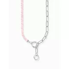 Thomas Sabo KE2193-035-9-L47V ezüst nyaklánc ékszer w. link Lánc elemek és rózsaszín beads  Lánc
