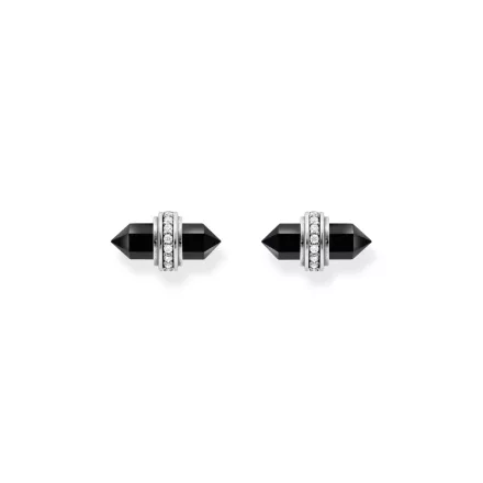 Thomas Sabo H2281-641-11 ezüst pötty fülbevaló ékszer w. fekete onyx  fülbevaló