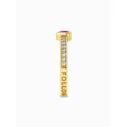 Thomas Sabo TR2448-995-10-56 arany-bevonatú solitaire gyűrű w. piros kő + cirkónia  gyűrű