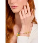 Thomas Sabo TR2448-995-10-56 arany-bevonatú solitaire gyűrű w. piros kő + cirkónia  gyűrű