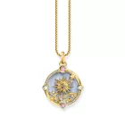 Thomas Sabo PE960-471-1 arany-bevonatú Lánc medál w. világos kék enamel  medál