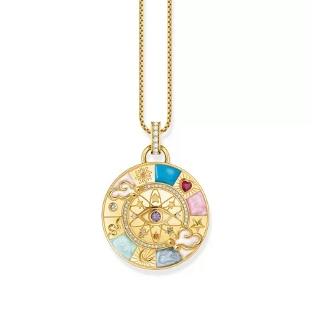 Thomas Sabo PE962-471-7 arany-bevonatú Lánc medál w. wheel of fortune  medál
