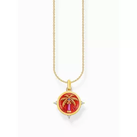   Thomas Sabo KE2204-471-7-L45V arany-bevonatú nyaklánc ékszer w. palm medál  Lánc