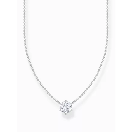 Thomas Sabo KE2210-051-14-L45V ezüst nyaklánc ékszer w. fehér cirkónia medál  Lánc