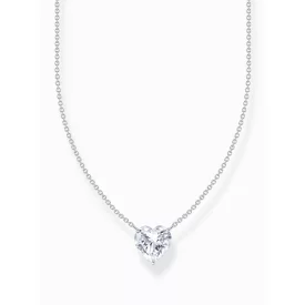   Thomas Sabo KE2211-051-14-L45V ezüst nyaklánc ékszer w. fehér szív medál  Lánc