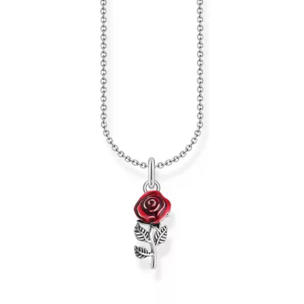 Thomas Sabo KE2219-664-10-L45V ezüst nyaklánc ékszer  piros rózsa medál női Lánc