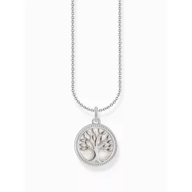   Thomas Sabo KE2220-007-21-L45V ezüst nyaklánc ékszer w. Tree of Love medál u. weiÃŸer zománc  Lánc
