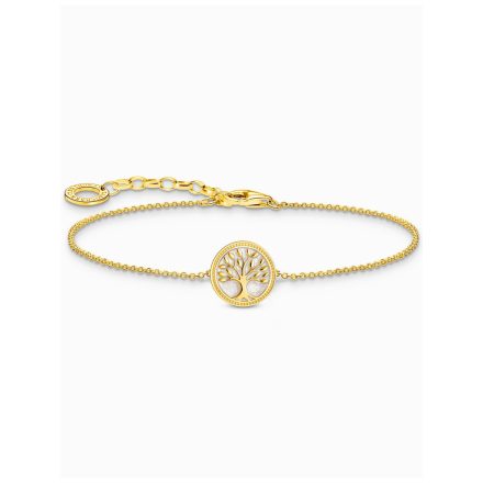 Thomas Sabo A2160-427-39-L19V arany-bevonatú Karkötő w. Tree of Love medál