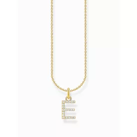   Thomas Sabo KE2244-414-14-L45V arany-bevonatú nyaklánc ékszer letter E  Lánc